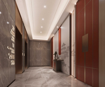 New Chinese Style Office Elevator Hall-ID:461352119