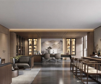 New Chinese Style Manager's Office-ID:753886948