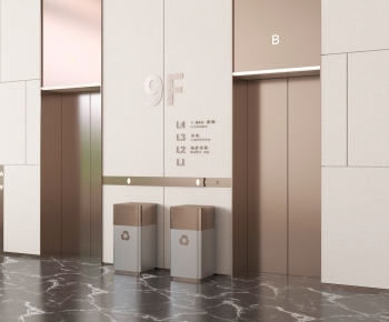Modern Office Elevator Hall-ID:722914937