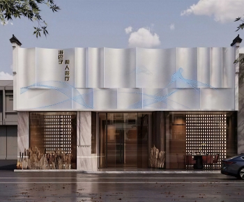 New Chinese Style Facade Element-ID:142901908