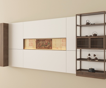 New Chinese Style TV Wall-ID:570585973