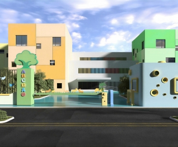 Modern School Building-ID:340643886