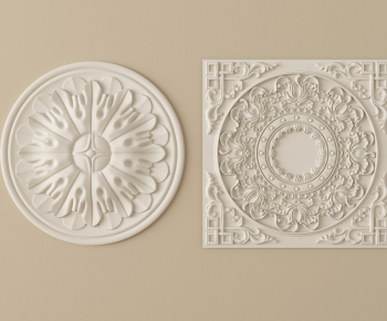 French Style Plaster Carved Top Plate-ID:190889835