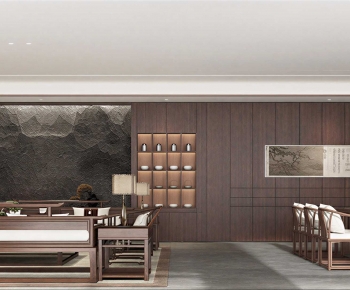 New Chinese Style A Living Room-ID:949409966