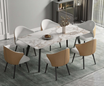 Modern Dining Table And Chairs-ID:985547075