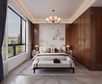 New Chinese Style Bedroom-ID:456760887