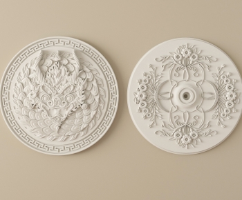 European Style Plaster Carved Top Plate-ID:863738065
