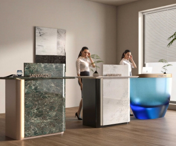 Modern Reception Desk-ID:384119039