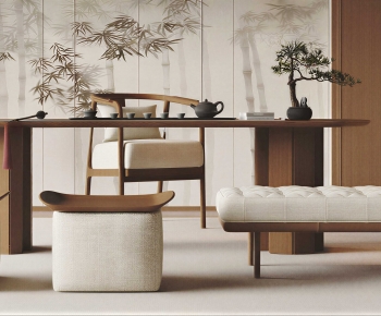 New Chinese Style Tea Tables And Chairs-ID:659677034