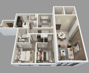 Modern A Bird's-eye View Of Home Decoration-ID:615115881