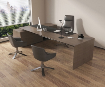Modern Office Desk And Chair-ID:685651067