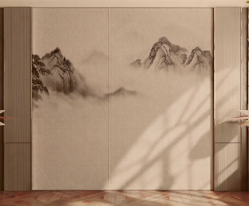 New Chinese Style TV Wall-ID:115338094