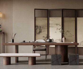 New Chinese Style Tea Tables And Chairs-ID:291294101