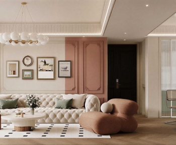 French Style A Living Room-ID:390623097