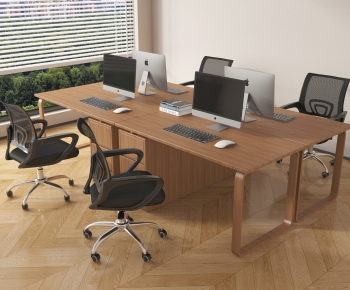 Modern Office Desk And Chair-ID:728499988