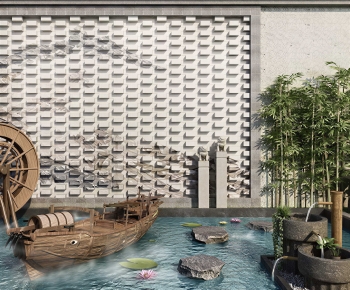 New Chinese Style Rockery Waterscape-ID:392028094