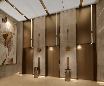 Modern Office Elevator Hall-ID:568592072