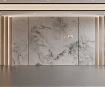 New Chinese Style TV Wall-ID:950310239