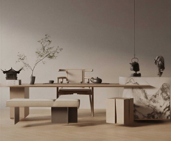 New Chinese Style Tea Tables And Chairs-ID:754515899