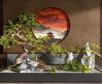 New Chinese Style Plant Landscaping-ID:115484957