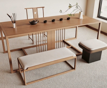 New Chinese Style Tea Tables And Chairs-ID:419061271