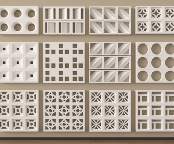 Modern Cement Brick Screen Partition-ID:516331919