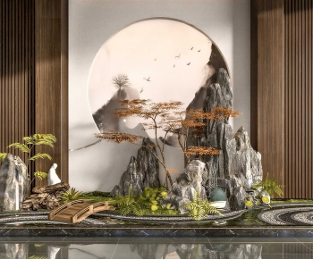 New Chinese Style Plant Landscaping-ID:972421883