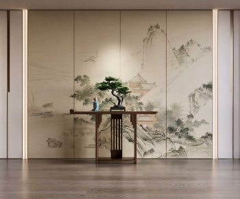 New Chinese Style Hallway-ID:131294972