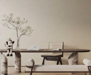 Modern Computer Desk And Chair-ID:238822946