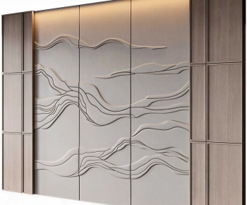 New Chinese Style TV Wall-ID:598545076