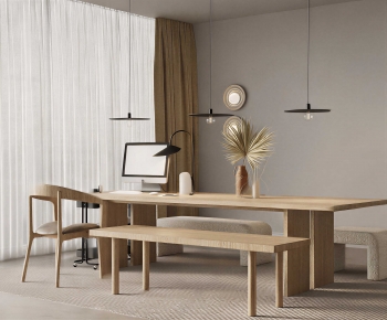 Modern Computer Desk And Chair-ID:797069076