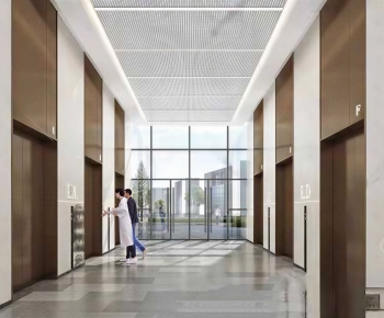 Modern Corridor/elevator Hall-ID:704838048