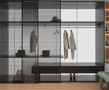 Modern Clothes Storage Area-ID:488301996