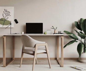 Modern Computer Desk And Chair-ID:573204049