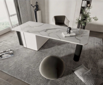 Modern Computer Desk And Chair-ID:833690222