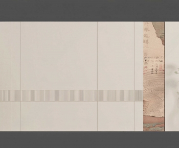 New Chinese Style TV Wall-ID:110873949