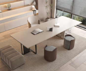 Modern Computer Desk And Chair-ID:626338017