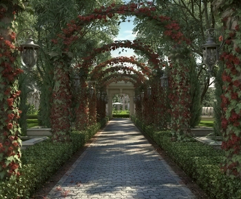 European Style Courtyard/landscape-ID:413892039