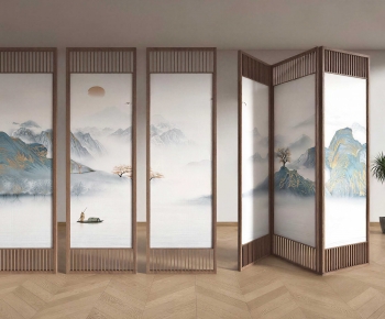 New Chinese Style Wooden Screen Partition-ID:401870018