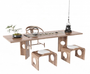 New Chinese Style Tea Tables And Chairs-ID:677423004