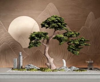 New Chinese Style Plant Landscaping-ID:508557085