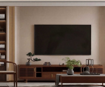 New Chinese Style A Living Room-ID:950690034