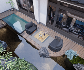 New Chinese Style Courtyard/landscape-ID:220746991