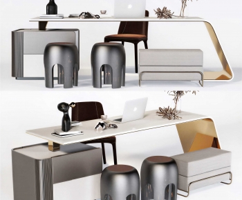 Modern Computer Desk And Chair-ID:188419104