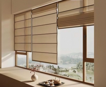 New Chinese Style Roman Curtain-ID:784014945