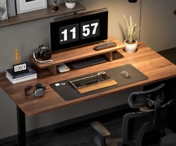 Modern Computer Desk And Chair-ID:584956888