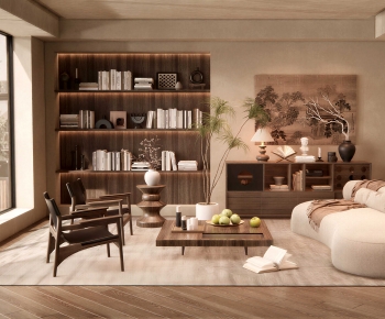 Wabi-sabi Style A Living Room-ID:717564114