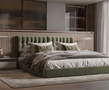 Modern Double Bed-ID:583139905