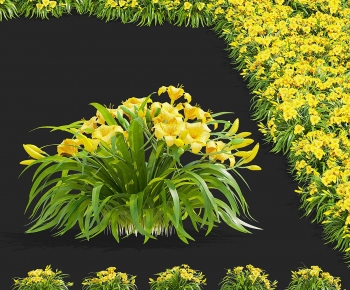 Modern Flowers And Grass-ID:873935941