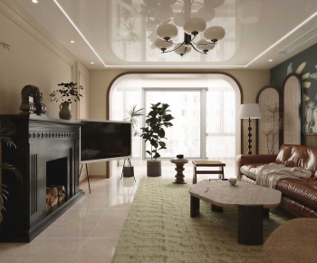 Modern A Living Room-ID:668127062